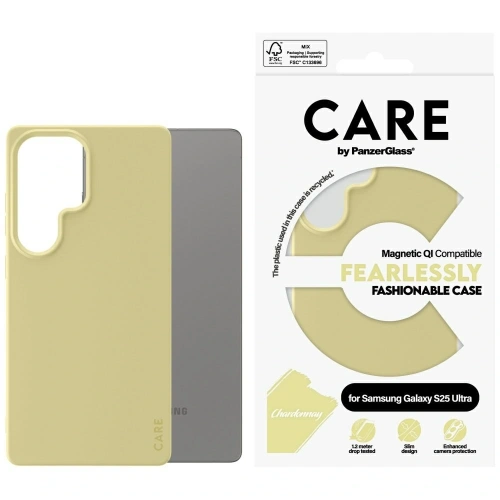 Etui CARE by PanzerGlass Fashion QI do Samsung Galaxy S25 Ultra chardonnay