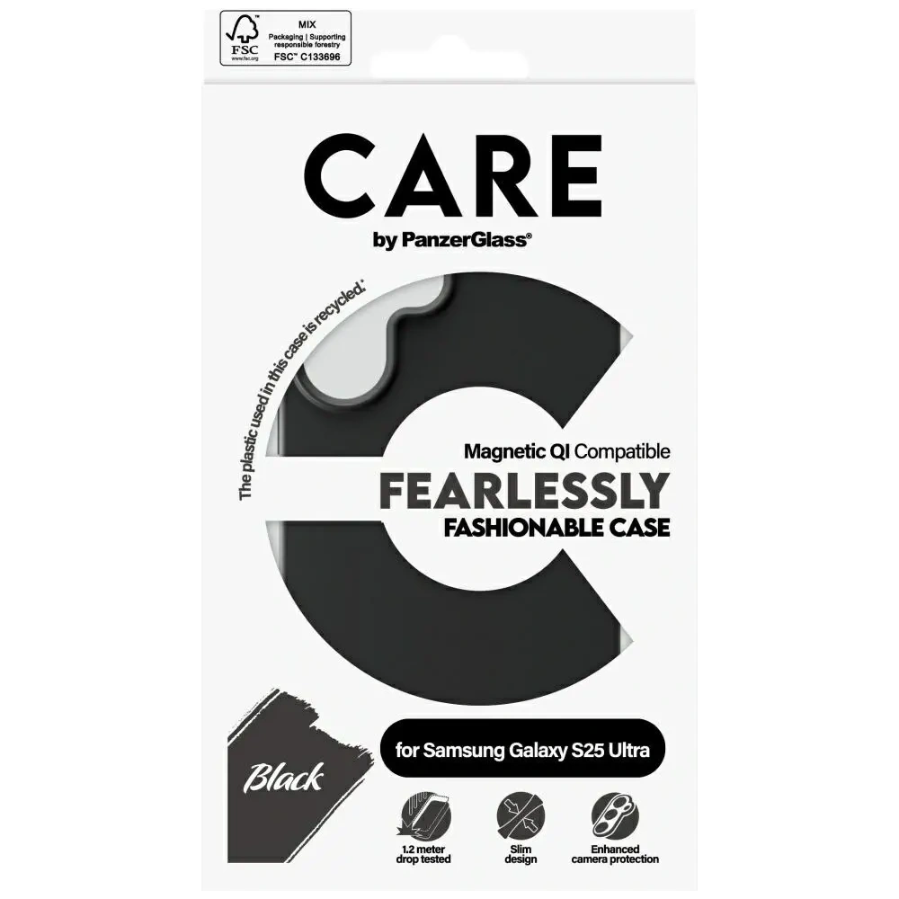 Hurtownia GSM - CARE by PanzerGlass Fashion QI Samsung Galaxy S25 Ultra fekete - PZG863 - {ean13} - Hurt