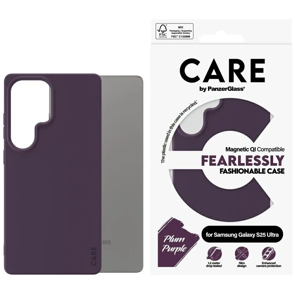 Hurtownia GSM - Etui CARE by PanzerGlass Fashion QI do Samsung Galaxy S25 Ultra fioletowy - PZG864 - {ean13} - Hurt