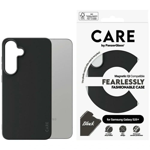 Etui CARE by PanzerGlass Fashion QI do Samsung Galaxy S25+ Plus czarny