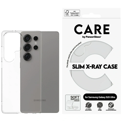 Etui CARE by PanzerGlass Fashion X-Ray do Samsung Galaxy S25 Ultra przezroczysty