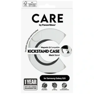 Hurtownia GSM - CARE de la PanzerGlass Caracteristică Neagră Suport & QI Samsung Galaxy S25 transparent - PZG872 - {ean13} - Hurt