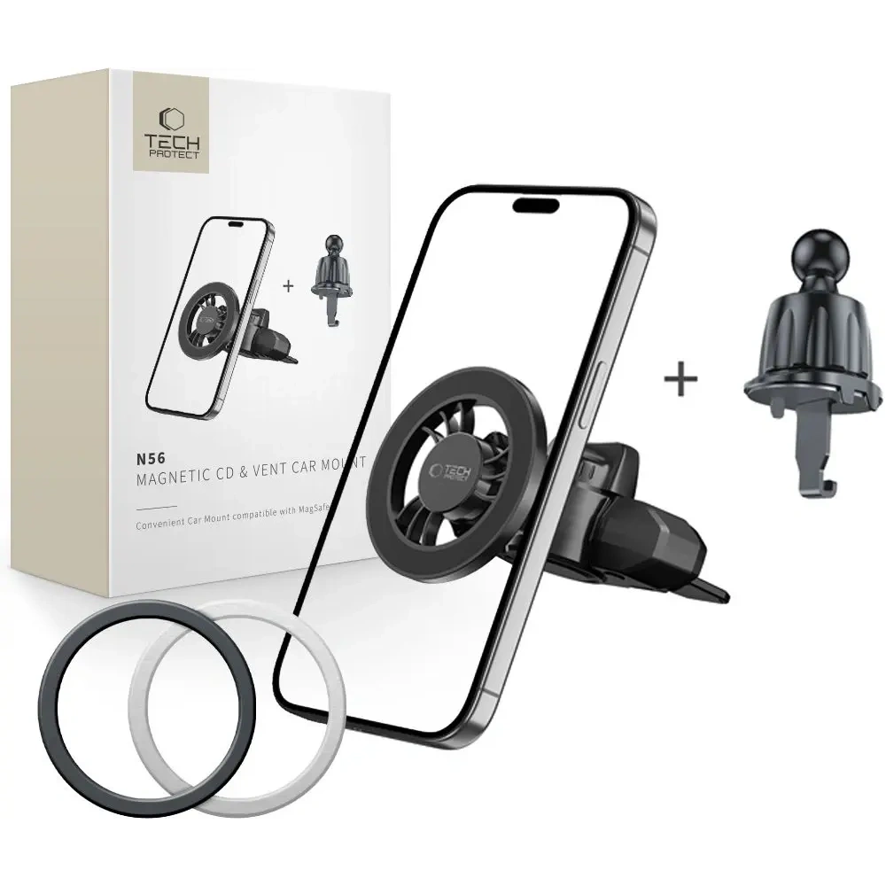 Wholesale Tech-Protect N56 Magnetic MagSafe CD & Vent Car Mount Black - THP4147 - {ean13} - Hurt