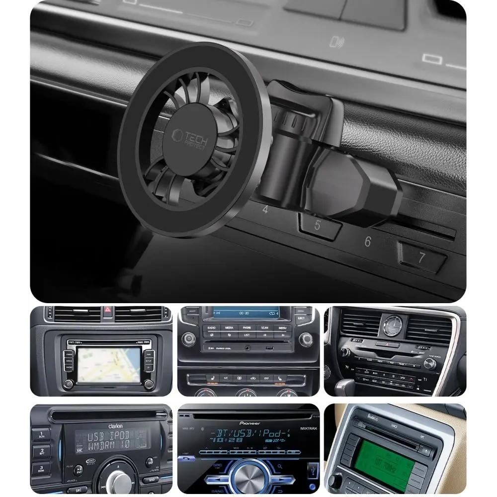 Wholesale Tech-Protect N56 Magnetic MagSafe CD & Vent Car Mount Black - THP4147 - {ean13} - Hurt