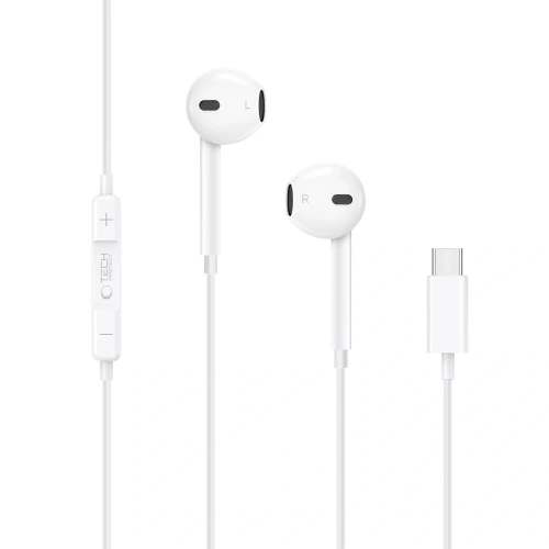 Słuchawki przewodowe Tech-Protect Ultraboost USB-C Earphone Core White