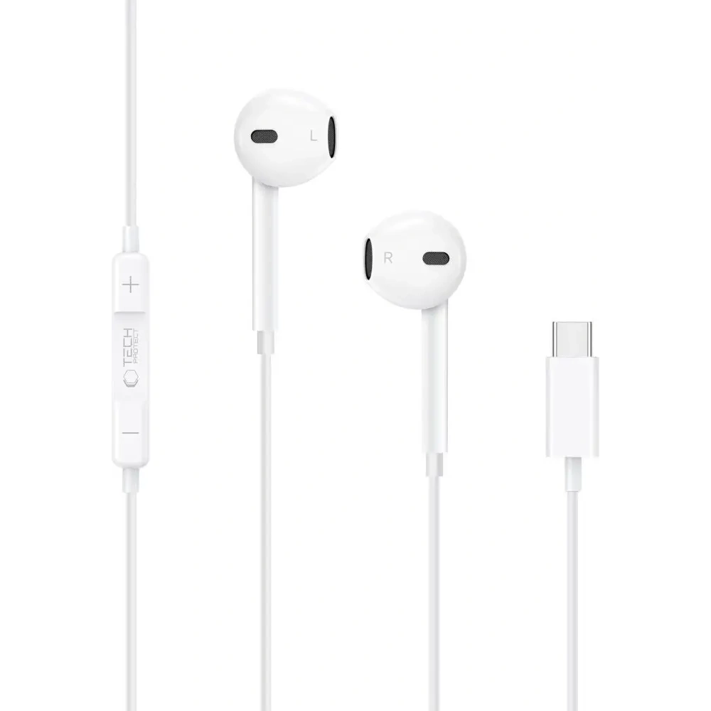 Hurtownia GSM - Căști Tech-Protect Ultraboost USB-C Albă de bază - THP4151 - {ean13} - Hurt