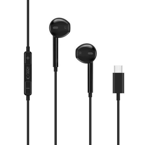 Słuchawki przewodowe Tech-Protect Ultraboost USB-C Earphone Core Black