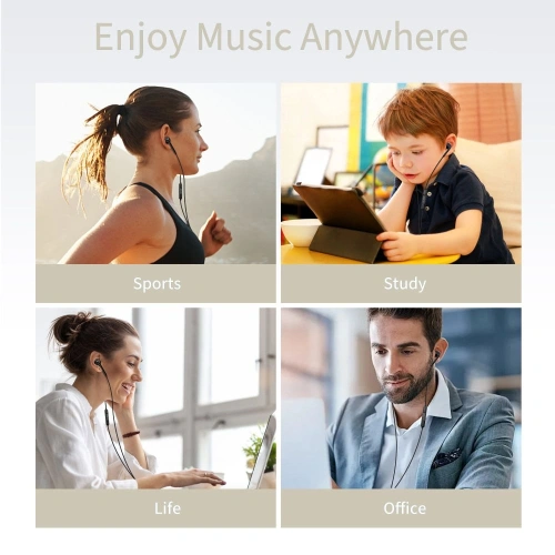 Słuchawki przewodowe Tech-Protect Ultraboost USB-C Earphone Core Black