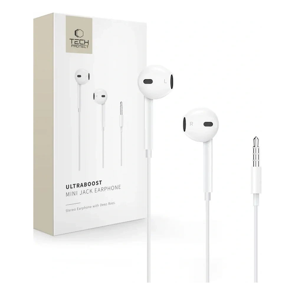 Hurtownia GSM - Tech-Protect Ultraboost Jack 3,5 mm Kopfhörer Kern Weiß - THP4153 - {ean13} - Hurt