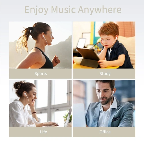 Słuchawki przewodowe Tech-Protect Ultraboost Jack 3.5mm Earphone Core White