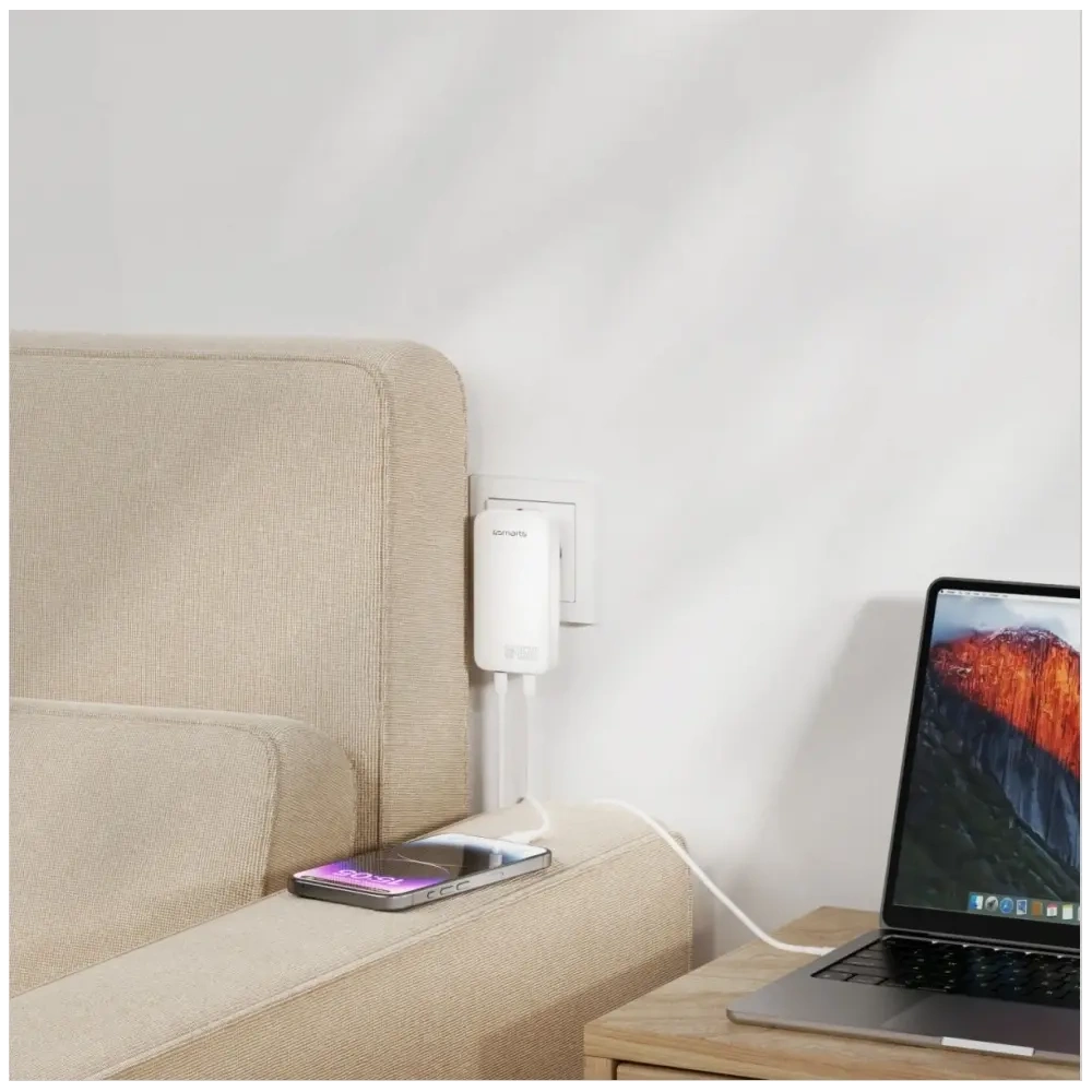 Hurtownia GSM - 4smarts FlatPlug Slim Dual 45W GaN 2xUSB-C tápegység fehér - 4SMR77 - {ean13} - Hurt