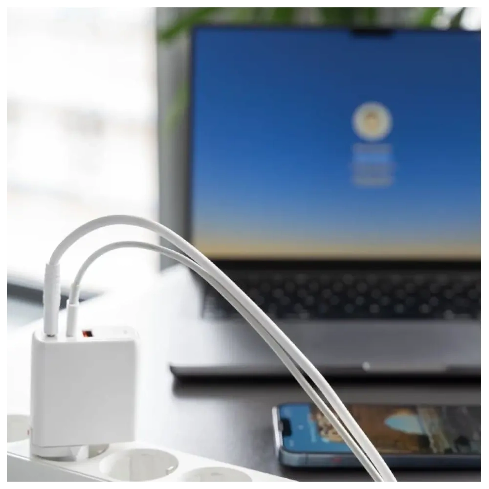 Hurtownia GSM - Încărcător de putere 4smarts Flex 65W USB-A, 2xUSB-C, alb - 4SMR79 - {ean13} - Hurt