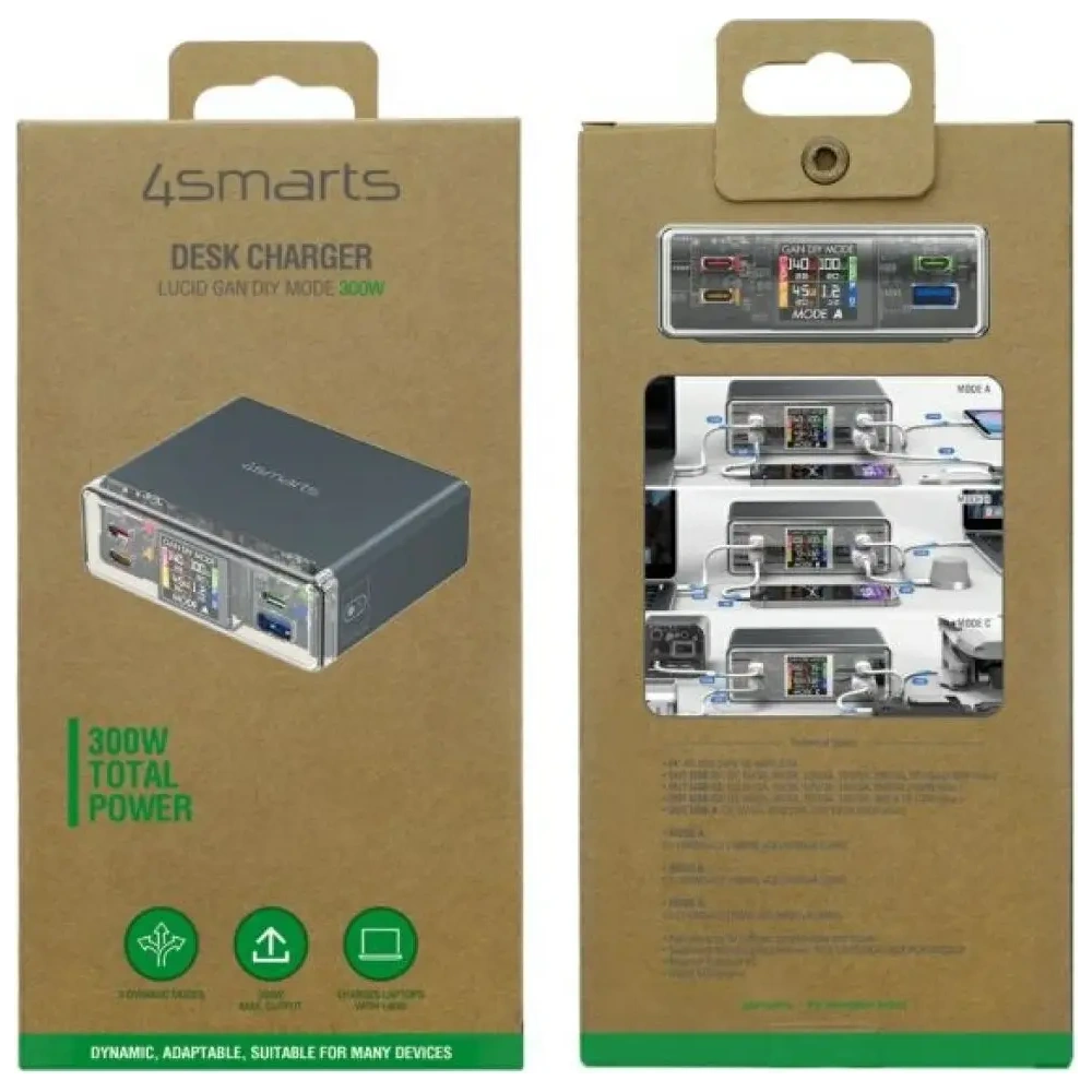 Hurtownia GSM - Stație de încărcare 4smarts Lucid 300W cu modul DIY gri - 4SMR83 - {ean13} - Hurt