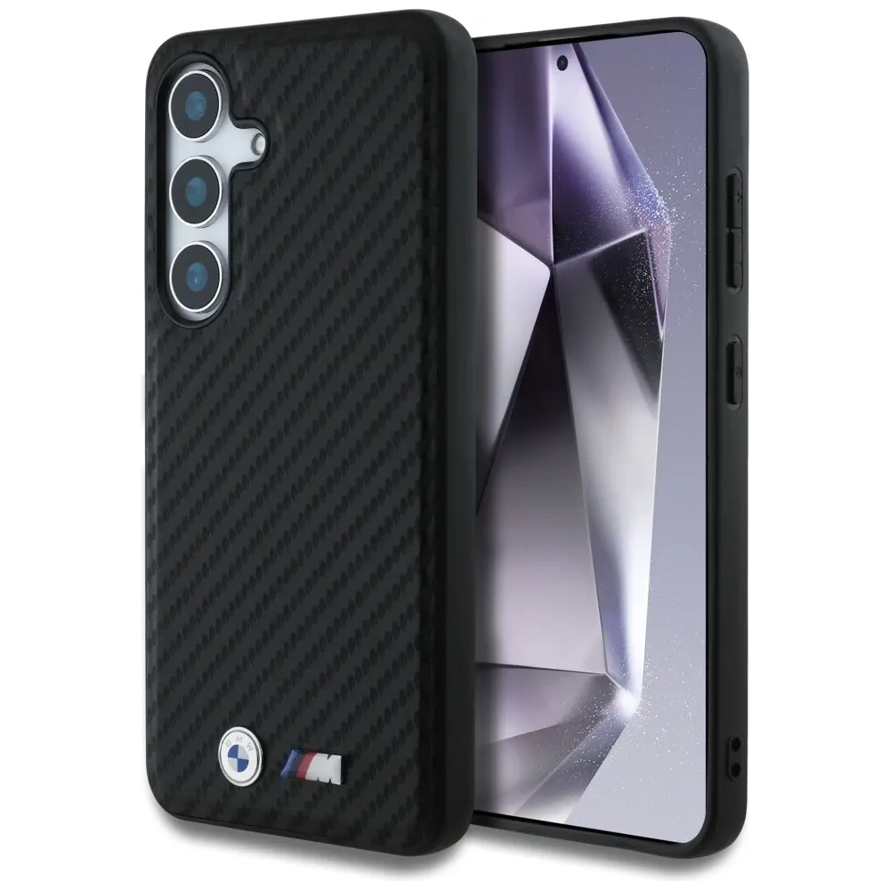 Hurtownia GSM - BMW Kožený Carbon MagSafe Samsung Galaxy S25+ Plus černý - BMW823 - {ean13} - Hurt
