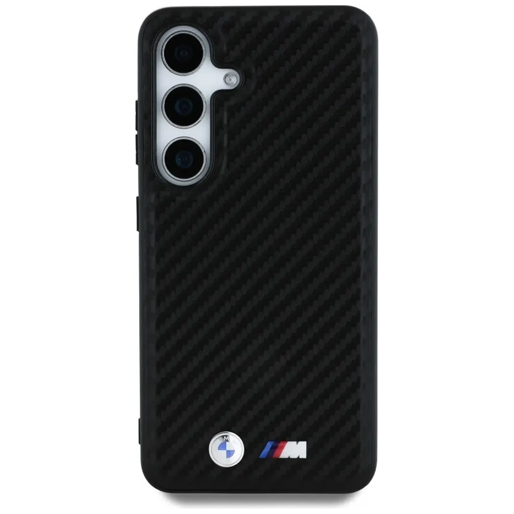 Hurtownia GSM - BMW Kožený Carbon MagSafe Samsung Galaxy S25+ Plus černý - BMW823 - {ean13} - Hurt