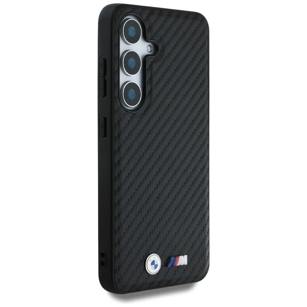 Hurtownia GSM - BMW Kožený Carbon MagSafe Samsung Galaxy S25+ Plus černý - BMW823 - {ean13} - Hurt