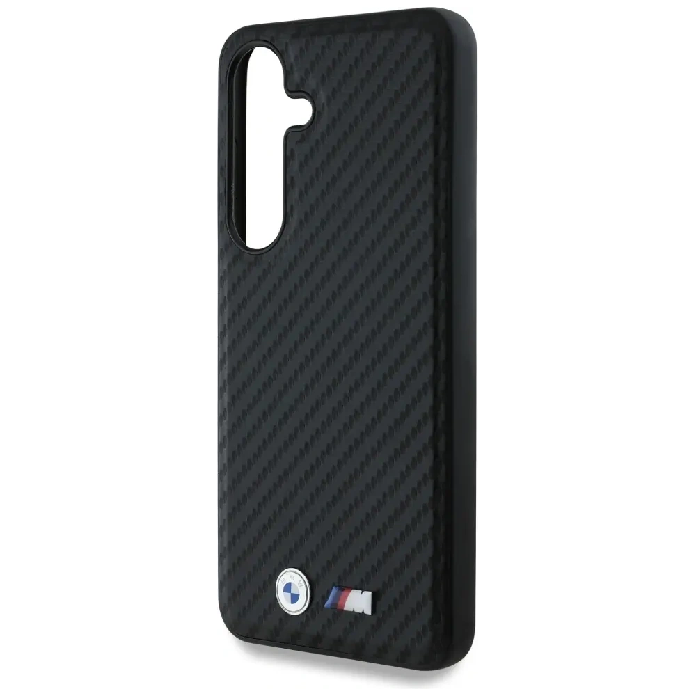 Hurtownia GSM - BMW Kožený Carbon MagSafe Samsung Galaxy S25+ Plus černý - BMW823 - {ean13} - Hurt