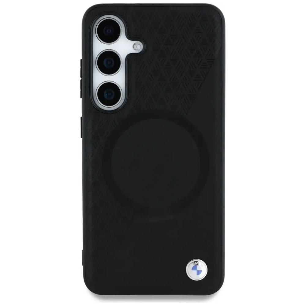 Hurtownia GSM - BMW Piele Semi-texturată MagSafe Samsung Galaxy S25 negru - BMW824 - {ean13} - Hurt