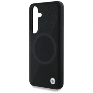 Hurtownia GSM - BMW Piele Semi-texturată MagSafe Samsung Galaxy S25 negru - BMW824 - {ean13} - Hurt