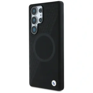 Hurtownia GSM - BMW Piele Texturată Parțial MagSafe Samsung Galaxy S25 Ultra negru - BMW825 - {ean13} - Hurt