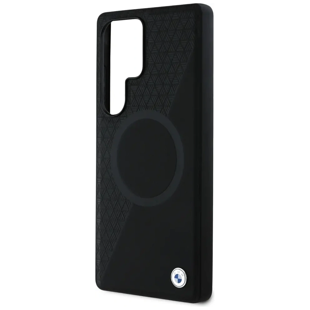 Hurtownia GSM - BMW Piele Texturată Parțial MagSafe Samsung Galaxy S25 Ultra negru - BMW825 - {ean13} - Hurt