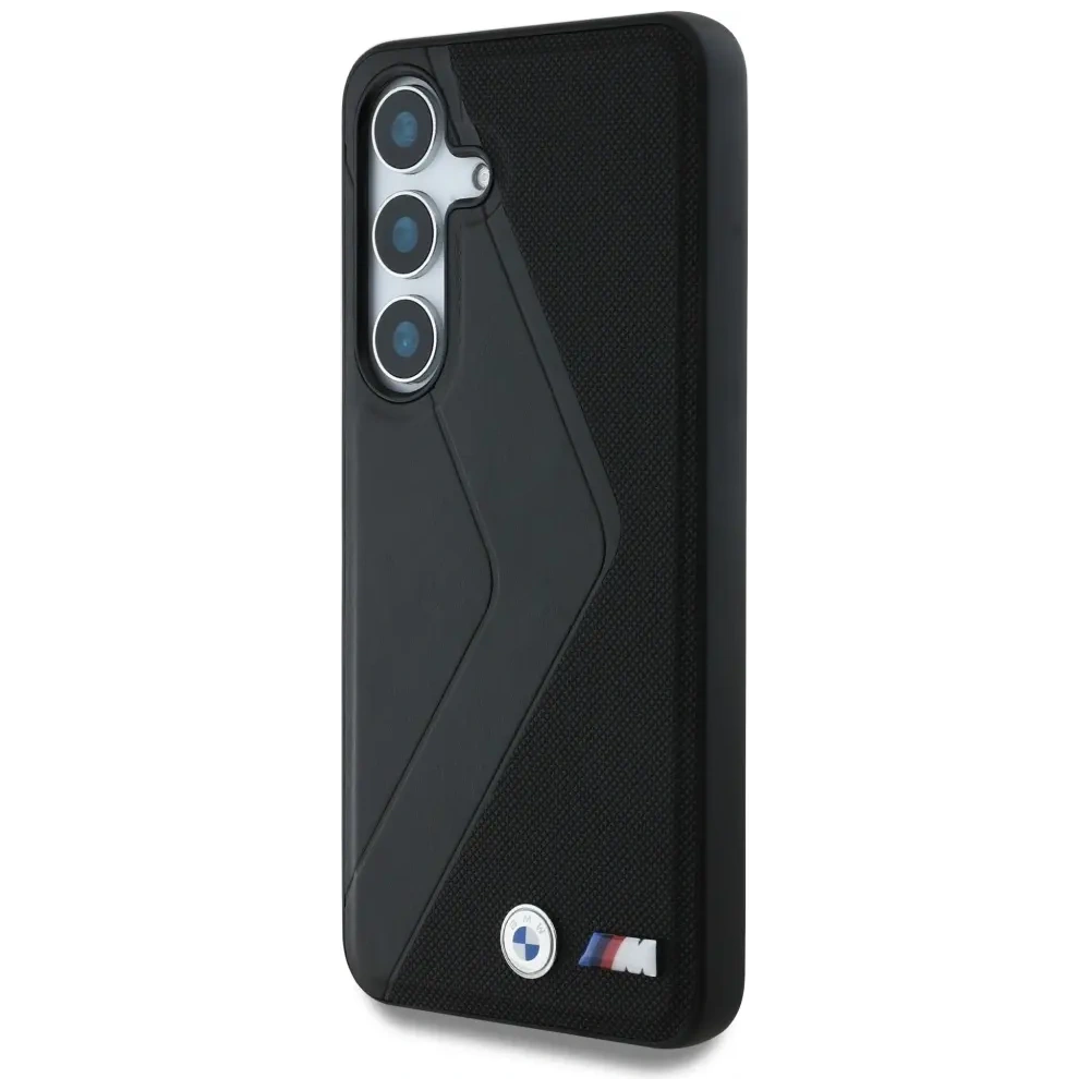 Wholesale BMW Leather Oversized Stripes MagSafe Samsung Galaxy S25 black - BMW826 - {ean13} - Hurt