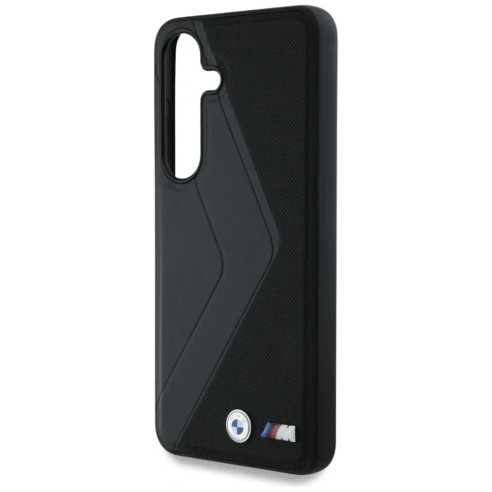 Wholesale BMW Leather Oversized Stripes MagSafe Samsung Galaxy S25 black - BMW826 - {ean13} - Hurt