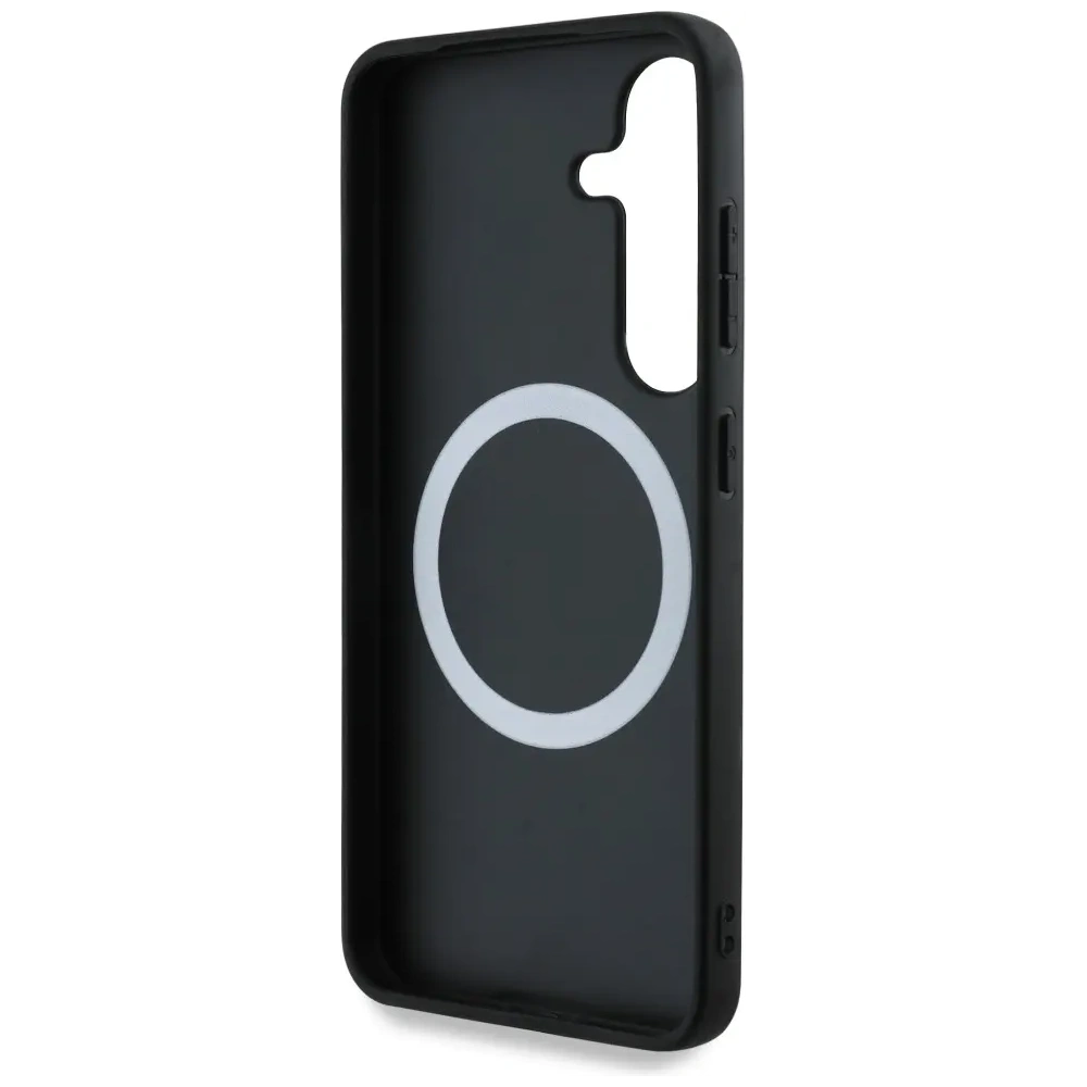 Wholesale BMW Leather Oversized Stripes MagSafe Samsung Galaxy S25 black - BMW826 - {ean13} - Hurt