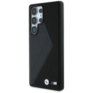 Hurtownia GSM - BMW Bőr Nagy Méretű Csíkok MagSafe Samsung Galaxy S25 Ultra fekete - BMW827 - {ean13} - Hurt