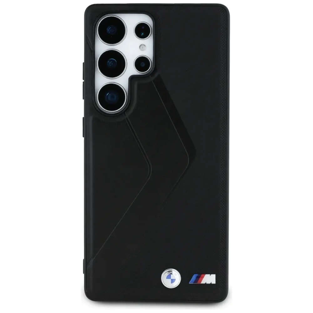 Wholesale BMW Leather Oversized Stripes MagSafe Samsung Galaxy S25 Ultra black - BMW827 - {ean13} - Hurt