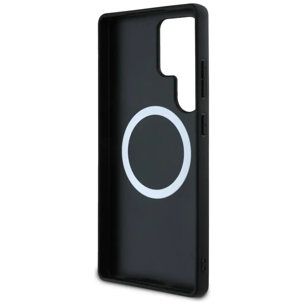 Wholesale BMW Leather Oversized Stripes MagSafe Samsung Galaxy S25 Ultra black - BMW827 - {ean13} - Hurt