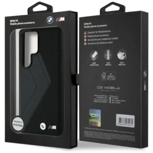 Hurtownia GSM - BMW Leder Übergroße Streifen MagSafe Samsung Galaxy S25 Ultra schwarz - BMW827 - {ean13} - Hurt
