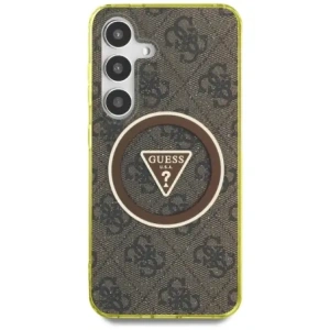 Wholesale Guess 4G Glitter Triangle Buttons MagSafe Samsung Galaxy S25 brown - GUE4554 - {ean13} - Hurt
