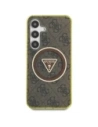 Wholesale Guess 4G Glitter Triangle Buttons MagSafe Samsung Galaxy S25 brown - GUE4554 - {ean13} - Hurt