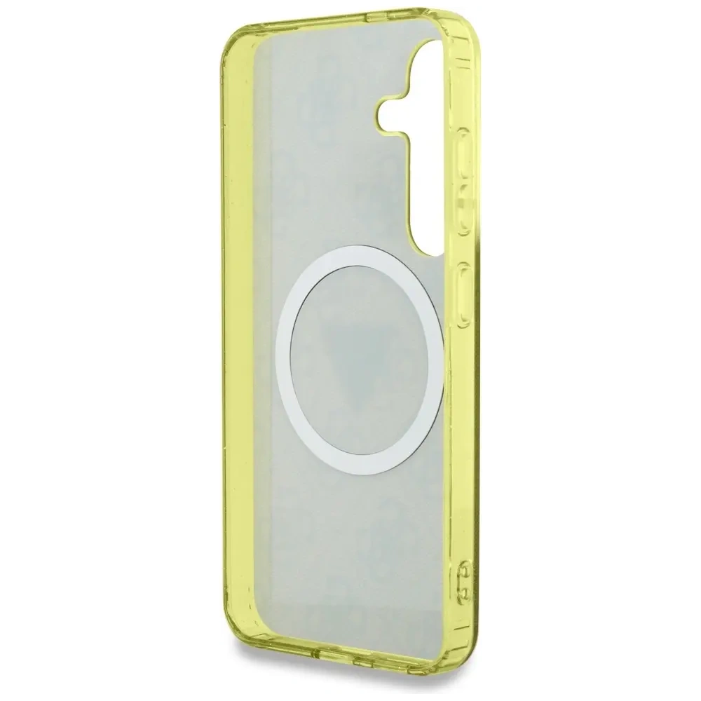 Hurtownia GSM - Etui Guess 4G Glitter Triangle Buttons MagSafe do Samsung Galaxy S25 brązowy - GUE4554 - {ean13} - Hurt