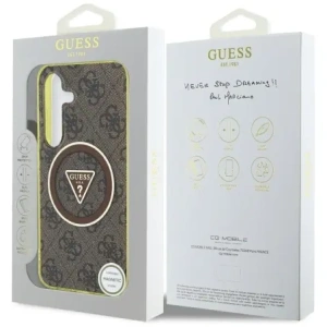 Wholesale Guess 4G Glitter Triangle Buttons MagSafe Samsung Galaxy S25 brown - GUE4554 - {ean13} - Hurt