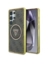 Guess 4G Glitter Triangle Buttons MagSafe Samsung Galaxy S25 Ultra brown