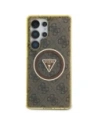 Hurtownia GSM - Etui Guess 4G Glitter Triangle Buttons MagSafe do Samsung Galaxy S25 Ultra brązowy - GUE4555 - {ean13} - Hurt