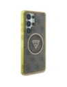 Wholesale Guess 4G Glitter Triangle Buttons MagSafe Samsung Galaxy S25 Ultra brown - GUE4555 - {ean13} - Hurt