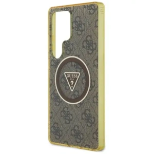 Wholesale Guess 4G Glitter Triangle Buttons MagSafe Samsung Galaxy S25 Ultra brown - GUE4555 - {ean13} - Hurt