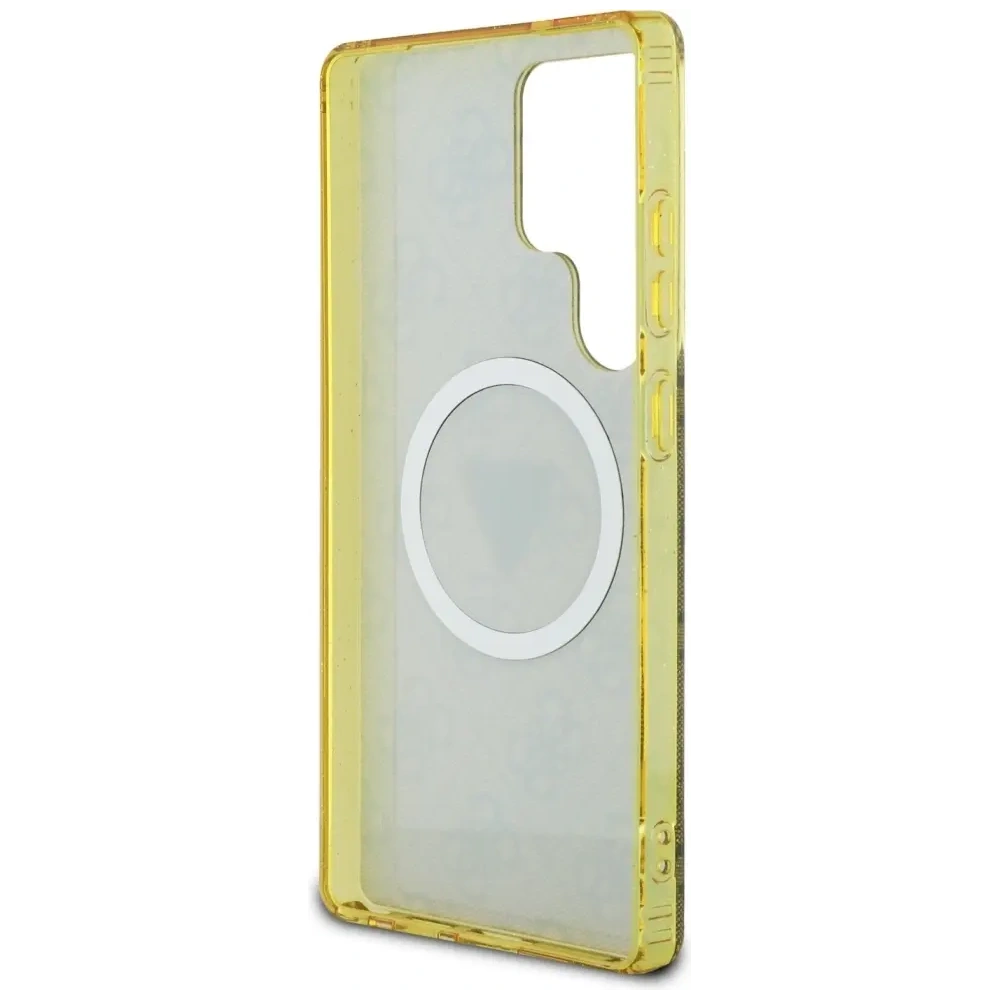 Hurtownia GSM - Etui Guess 4G Glitter Triangle Buttons MagSafe do Samsung Galaxy S25 Ultra brązowy - GUE4555 - {ean13} - Hurt