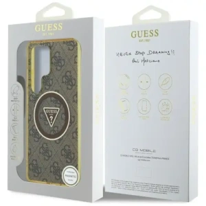 Wholesale Guess 4G Glitter Triangle Buttons MagSafe Samsung Galaxy S25 Ultra brown - GUE4555 - {ean13} - Hurt