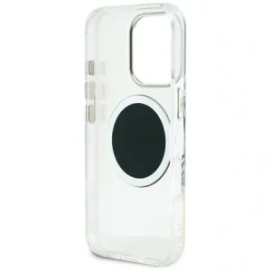 Wholesale Guess IML Metal Colored Circle Classic Logo MagSafe Apple iPhone 16 Pro Max black - GUE4557 - {ean13} - Hurt