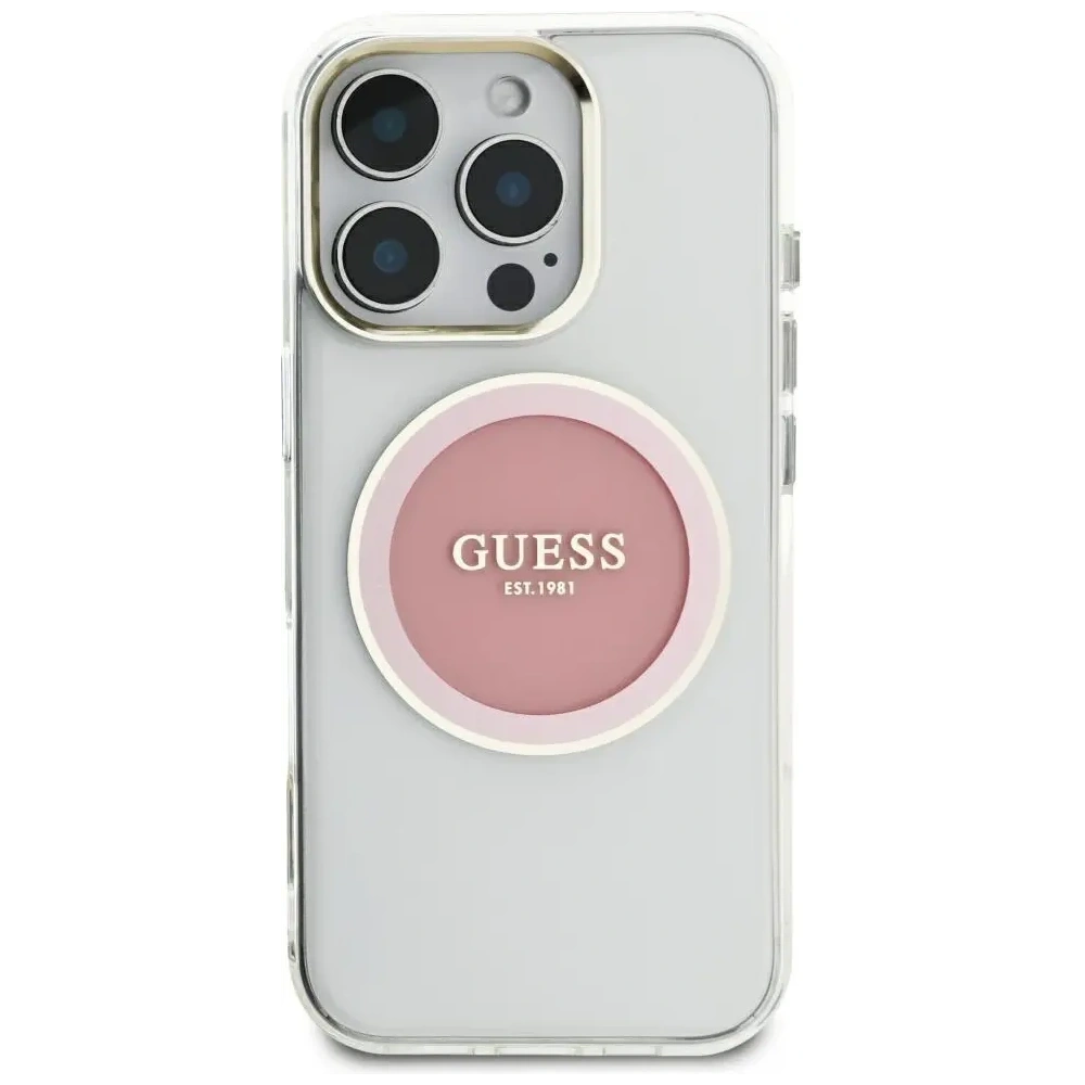 Hurtownia GSM - Gondolj IML Fém Színes Kör Klasszikus Logó MagSafe Apple iPhone 16 Pro Max rózsaszín - GUE4558 - {ean13} - Hurt