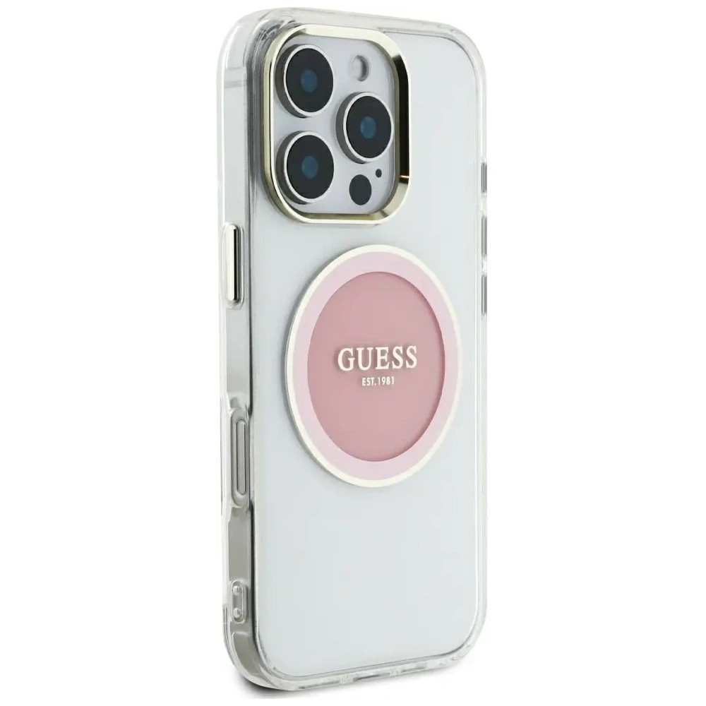 Hurtownia GSM - Gondolj IML Fém Színes Kör Klasszikus Logó MagSafe Apple iPhone 16 Pro Max rózsaszín - GUE4558 - {ean13} - Hurt