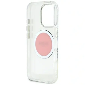 Wholesale Guess IML Metal Colored Circle Classic Logo MagSafe Apple iPhone 16 Pro Max pink - GUE4558 - {ean13} - Hurt