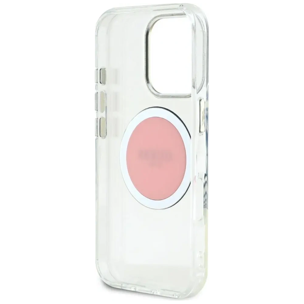 Hurtownia GSM - Guess IML Metal Colorat Cerc Logo Clasic MagSafe Apple iPhone 16 Pro Max roz. - GUE4558 - {ean13} - Hurt