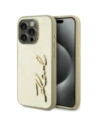 Hurtownia GSM - Etui Karl Lagerfeld Wrinkled Metal Signature do Apple iPhone 15 Pro złoty - KLD22041 - {ean13} - Hurt