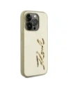 Wholesale Karl Lagerfeld Wrinkled Metal Signature Apple iPhone 15 Pro gold - KLD22041 - {ean13} - Hurt