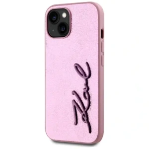 Hurtownia GSM - Karl Lagerfeld Gyűrött Fém Aláírás Apple iPhone 15 rózsaszín - KLD22042 - {ean13} - Hurt